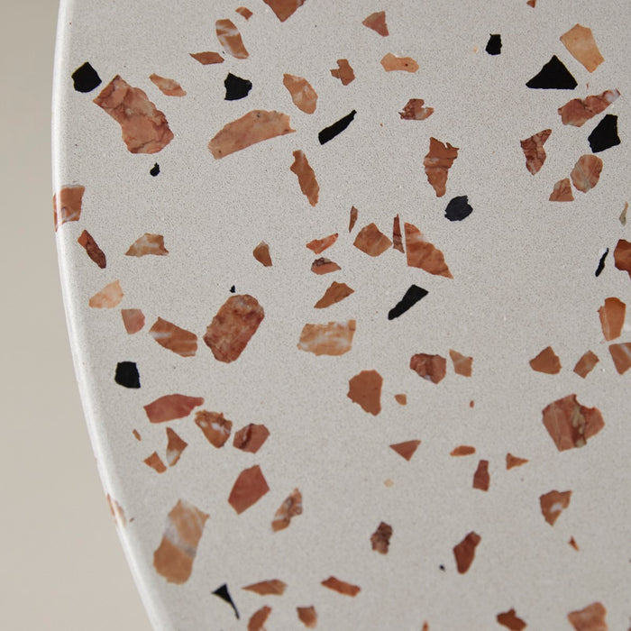 Tikamoon - Ronde tafel van premium terrazzo en massief acaciahout 90 …