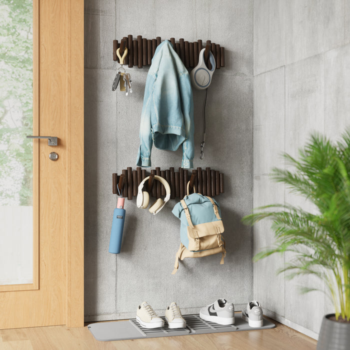 Umbra Picket Rail Hook Wandkapstok B 61 cm - Walnoot