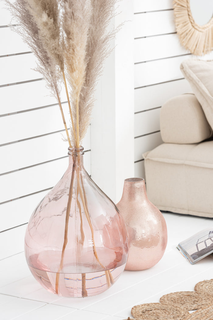 J-Line vaas Lissabon - glas - zalm - large - 56 cm hoog