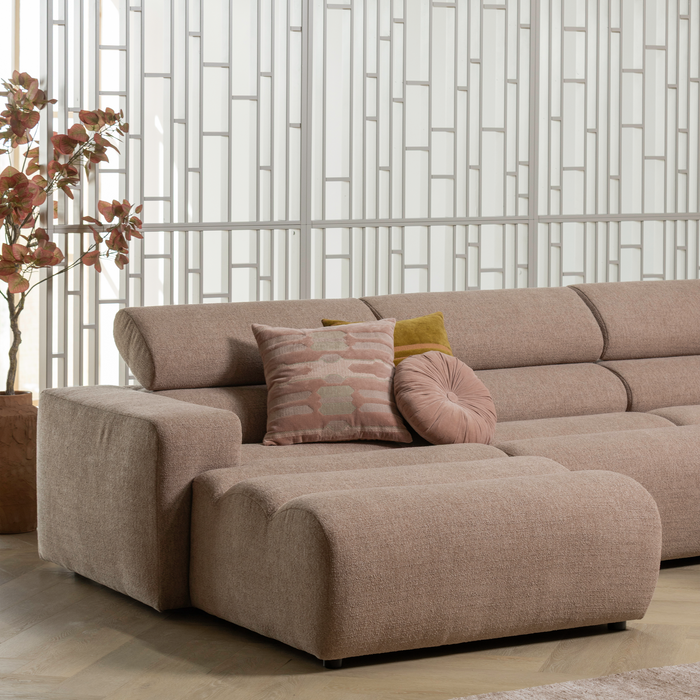 WOOOD Novi Chaise Longue Bank Links - Polyester - Taupe