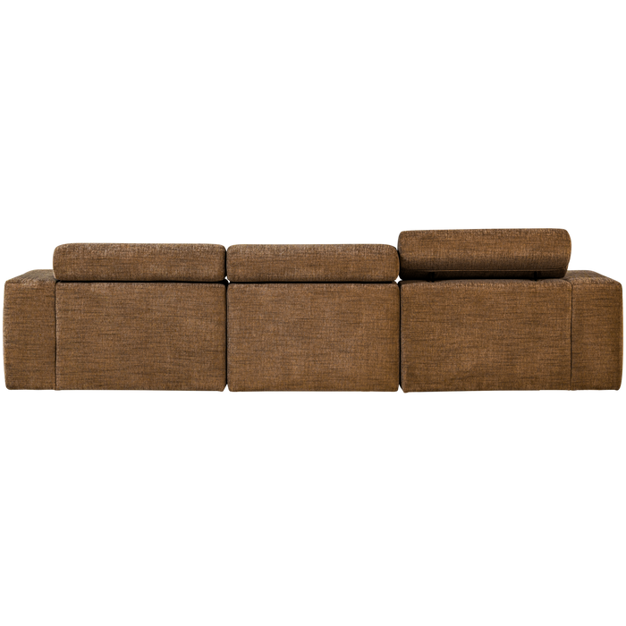 WOOOD Novi Chaise Longue Bank Rechts - Polyester - Karamelbruin