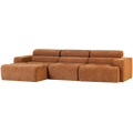 WOOOD Novi Chaise Longue Bank Links - Polyester - Oranje Melange