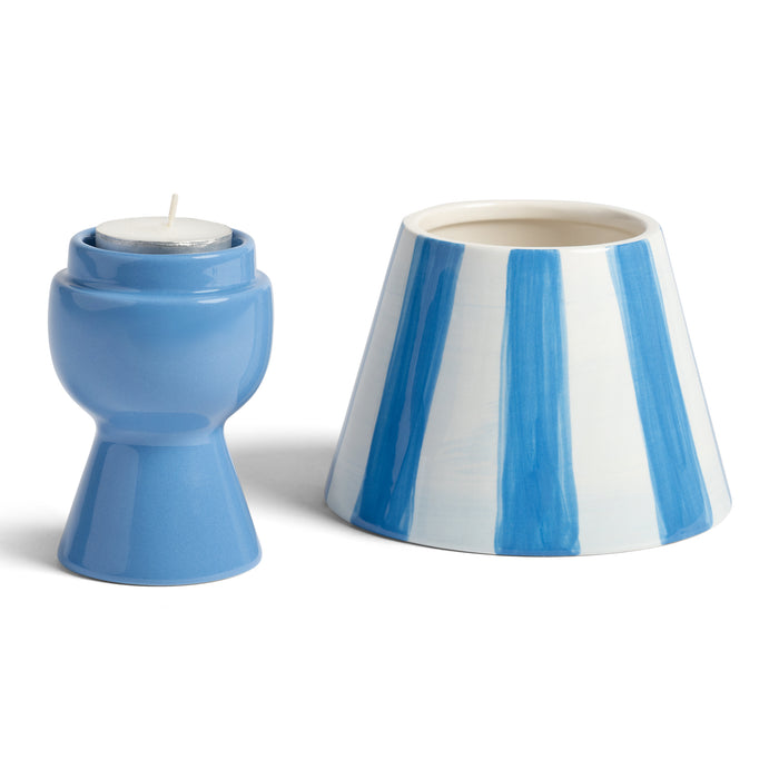 &k amsterdam Cantine Waxinelichthouder - Blauw