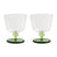 &k amsterdam Petal Waterglas 2 st. - Groen