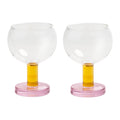 &k amsterdam Cantine Glas 2 st. - Roze
