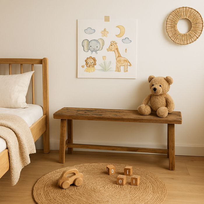 Vtw Living - Houten Bankje Rustiek - Teakhout - 100 cm