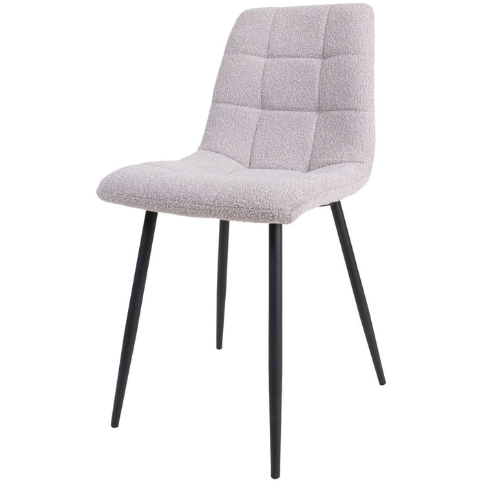 Home67 - Eetkamerstoel Jenna - Bouclé - Naturel