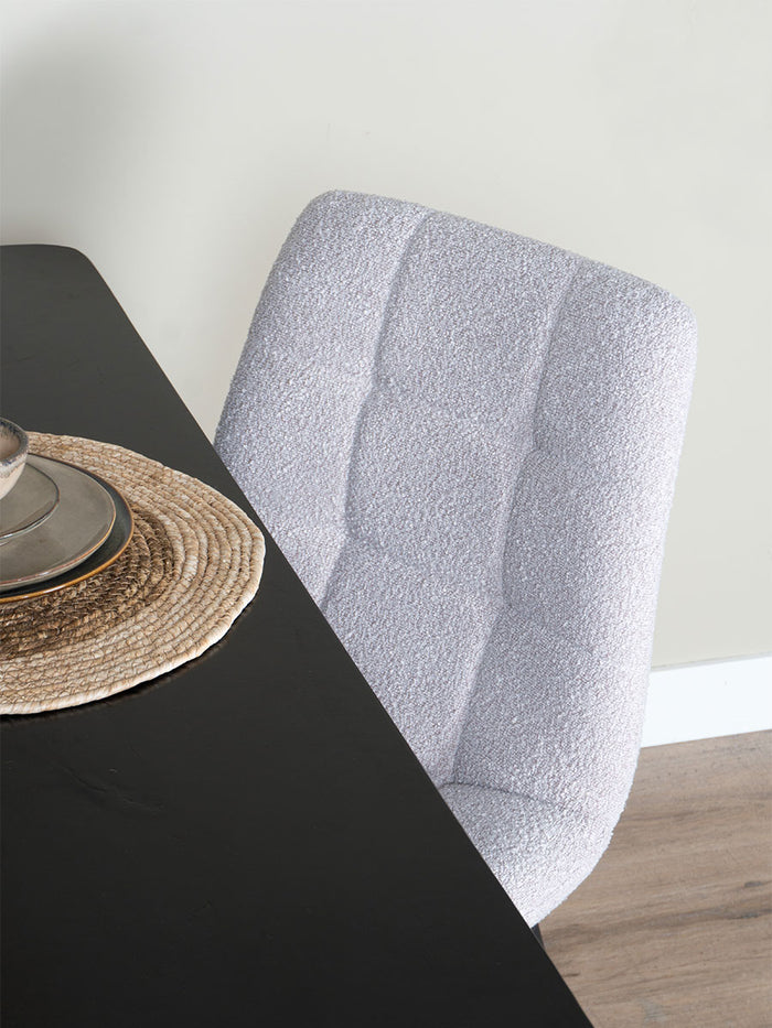 Home67 - Eetkamerstoel Jenna - Bouclé - Naturel