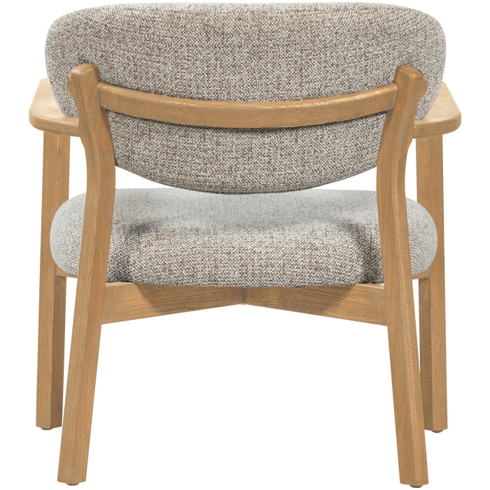 WOOOD Udar Fauteuil Met Houten Frame - Polyester - Naturel