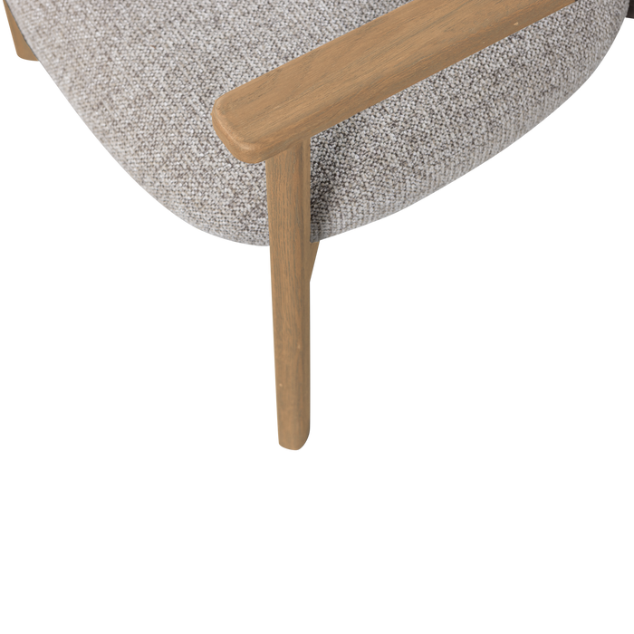 WOOOD Udar Fauteuil Met Houten Frame - Polyester - Naturel