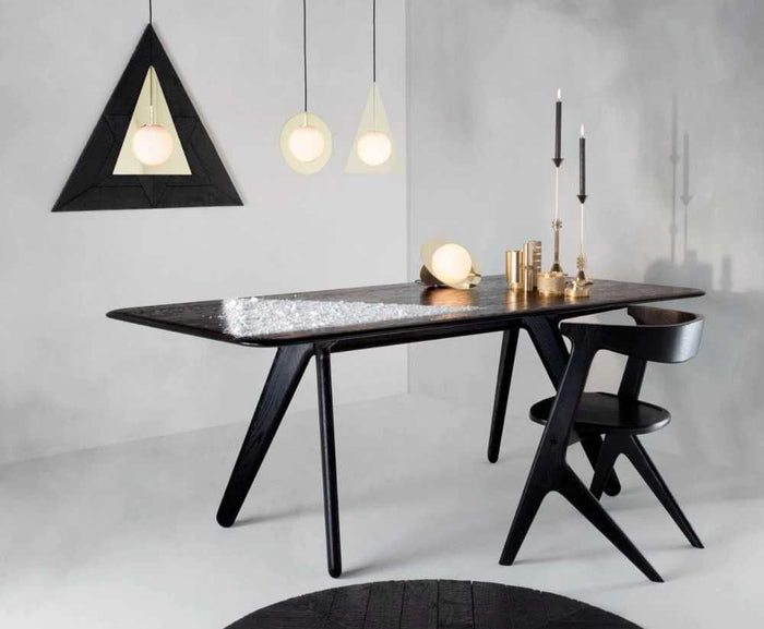 Slab eettafel 200x96 zwart
