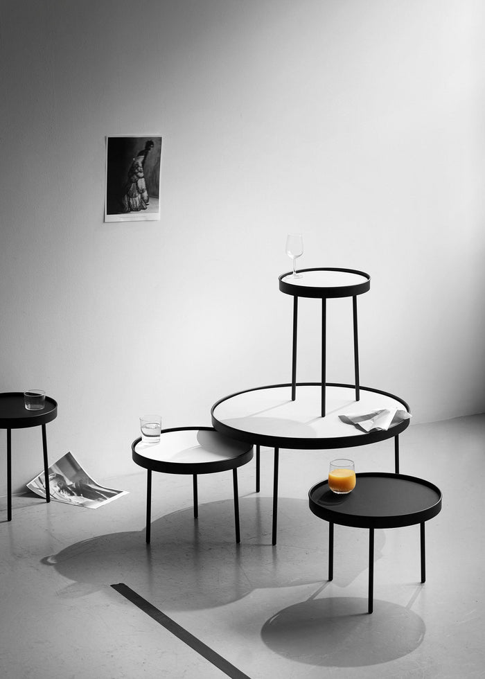 Stilk bijzettafel Ø34 zwart
