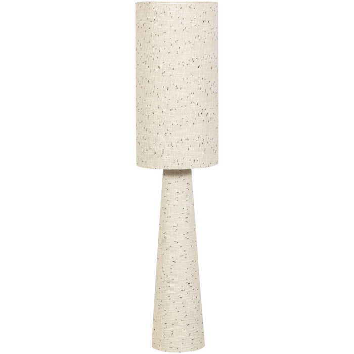 WOOOD Loft Vloerlamp - Metaal|Bouclé - Naturel Met Stippen 130xØ30 cm