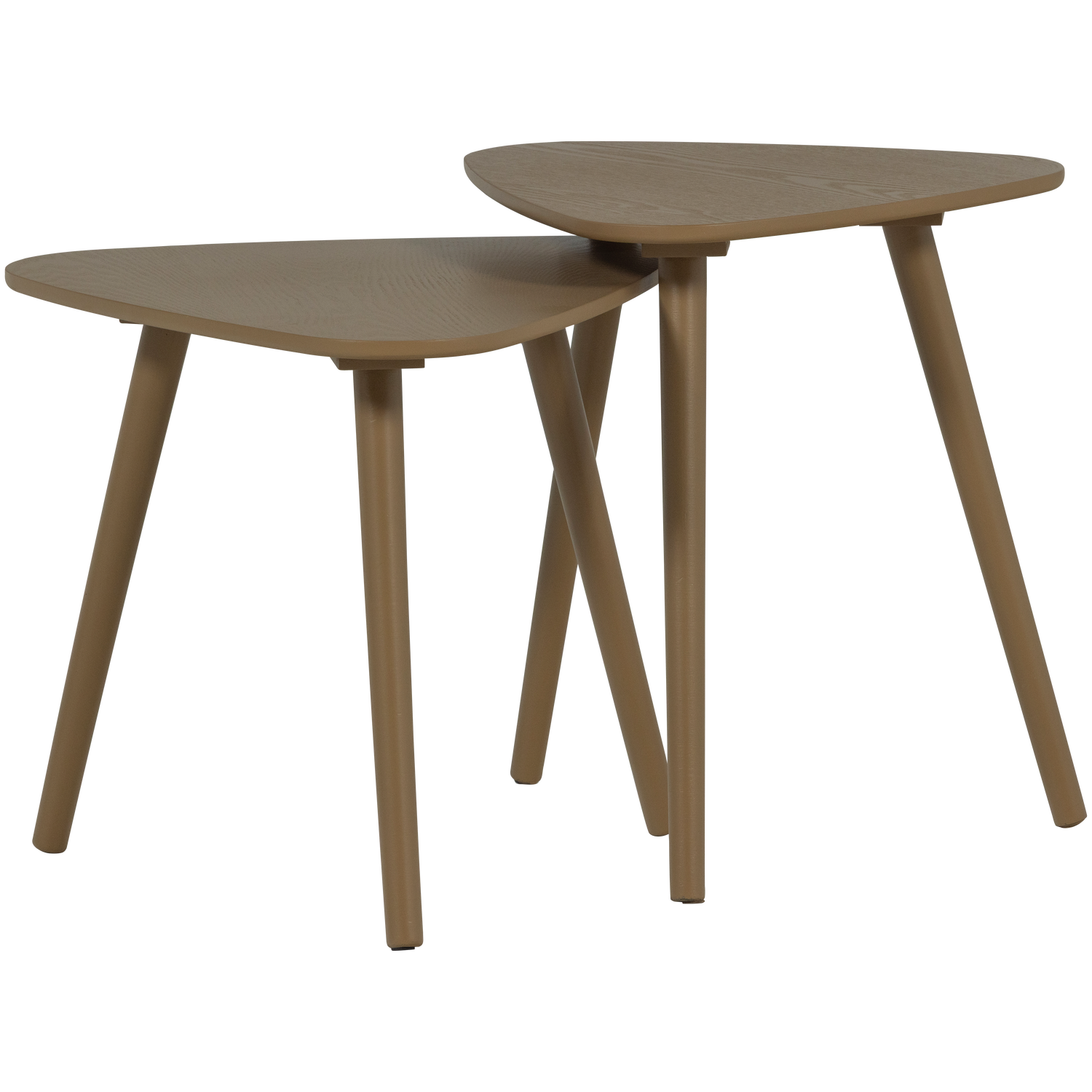 WOOOD Nila Bijzettafels - Hout - Mud - Set van 2