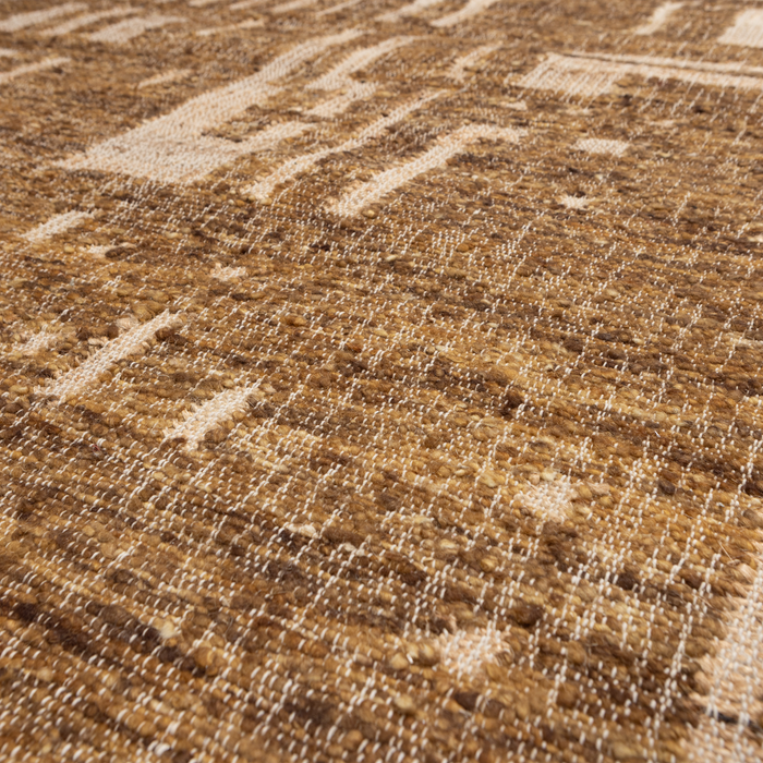 WOOOD Ian Handgeweven Vloerkleed - Wol - Bruin 170x240 cm