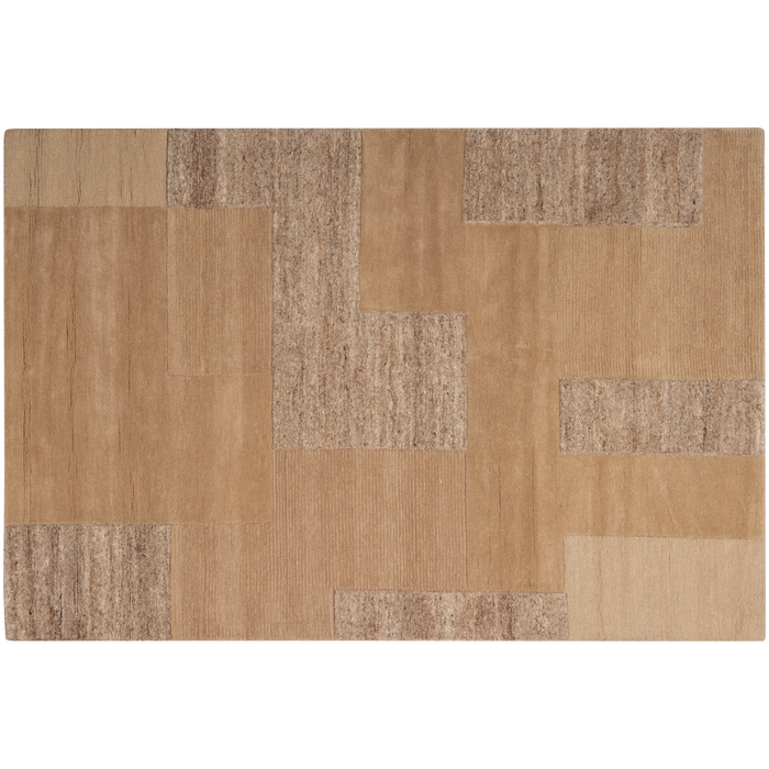 WOOOD Noven Handgeweven Vloerkleed - Wol - Zand - 170x240 cm
