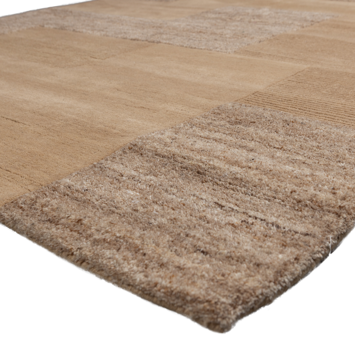 WOOOD Noven Handgeweven Vloerkleed - Wol - Zand - 170x240 cm