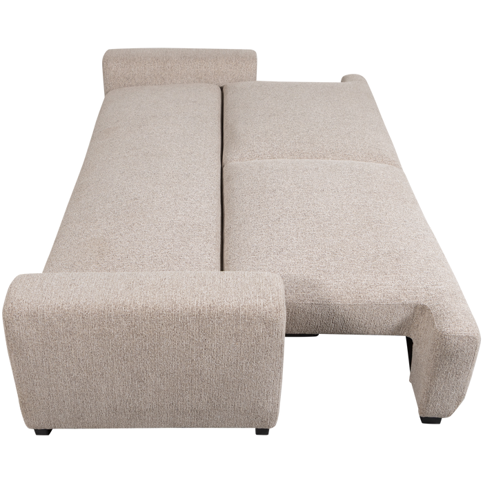 vtwonen Night & Day 3-Zits Slaapbank - Polyester - Naturel Melange