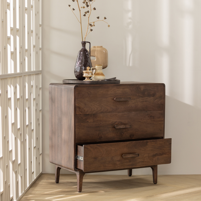 WOOOD Liya Ladekast - Mango Hout - Donkerbruin - 90x90x50