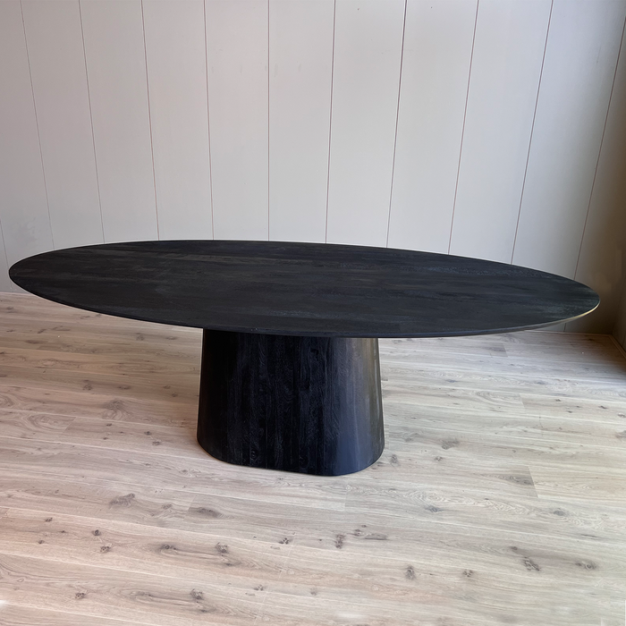 Eetkamertafel Oslo ovaal Zwart 240cm