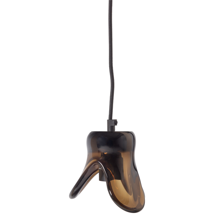 WOOOD Elle Hanglamp Klein - Glas - Bruin - 12x14x13