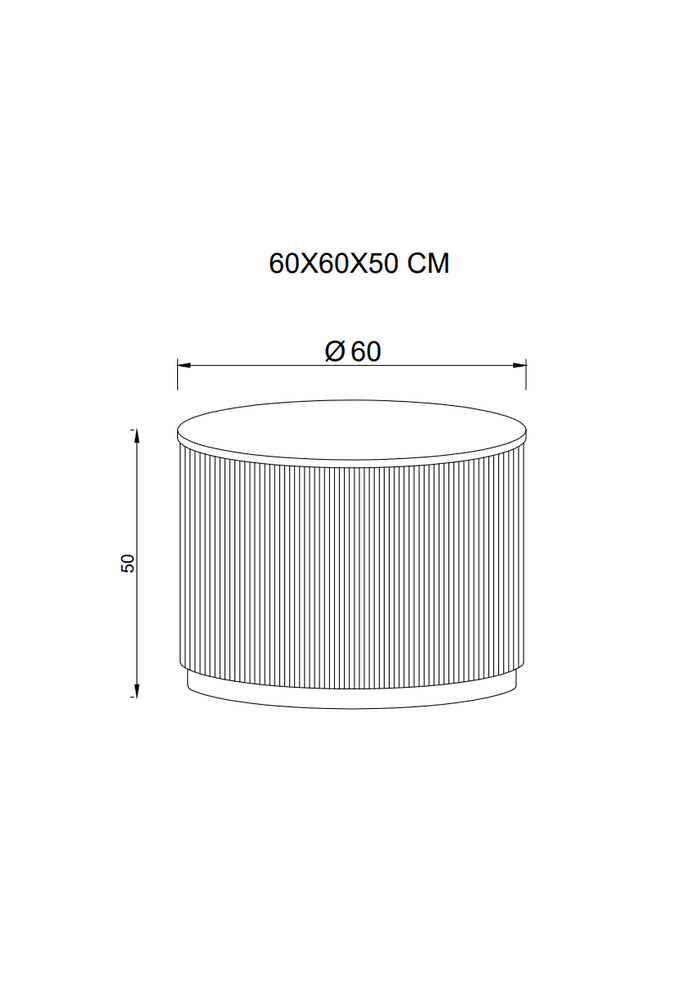 Salontafel box Rome Zwart klein