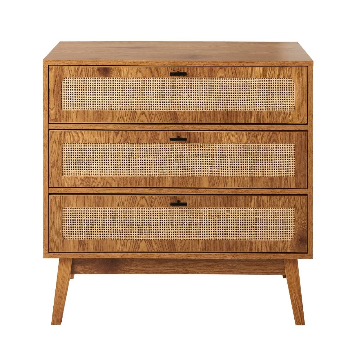 Calicosy - Ladekast 3 laden ALIA - L80 cm - Rotan