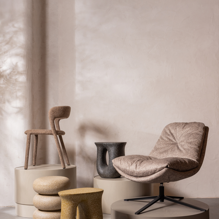 WOOOD Mason Bijzettafel Met Spikkels - Magnesium - Groen - 45x42x33