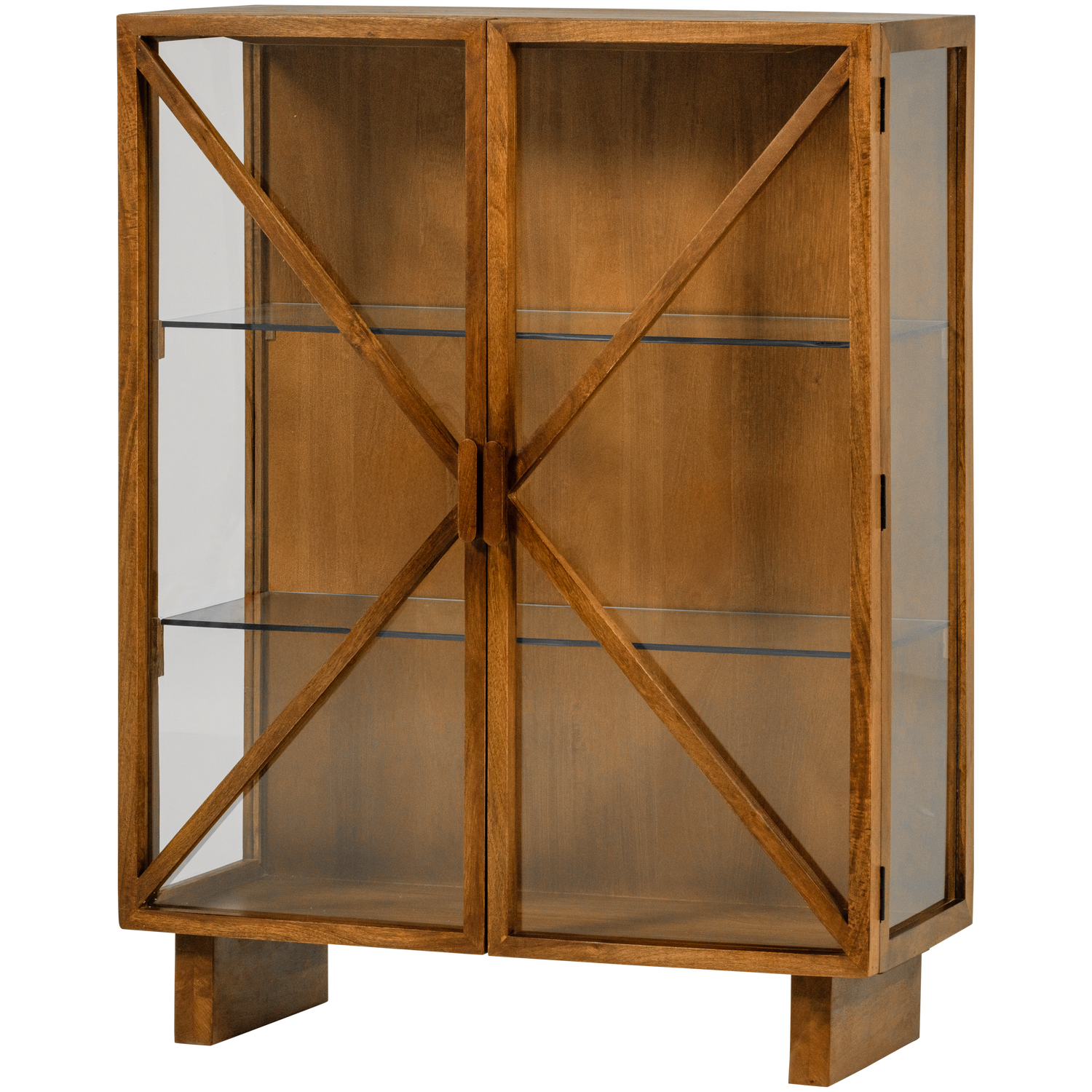 WOOOD Kella Kast 2-Deurs - Mango Hout - Naturel - 132x100x44