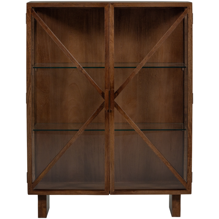 WOOOD Kella Kast 2-Deurs - Mango Hout - Bruin - 132x100x44