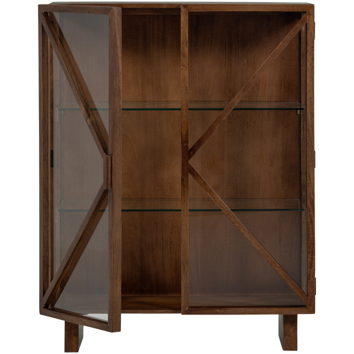 WOOOD Kella Kast 2-Deurs - Mango Hout - Bruin - 132x100x44