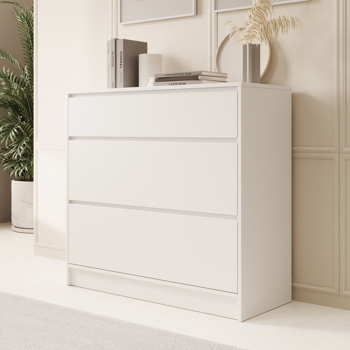 Meubella - Ladekast Brett - Wit - 99 cm