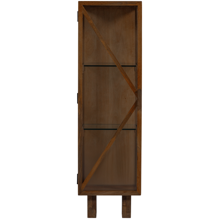 WOOOD Kella Kast 1-Deurs - Mango Hout - Bruin - 137x40x39
