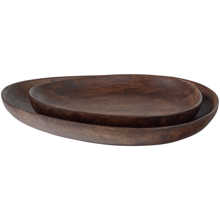 WOOOD Sevran Dienblad - Mango Hout - Set van 2