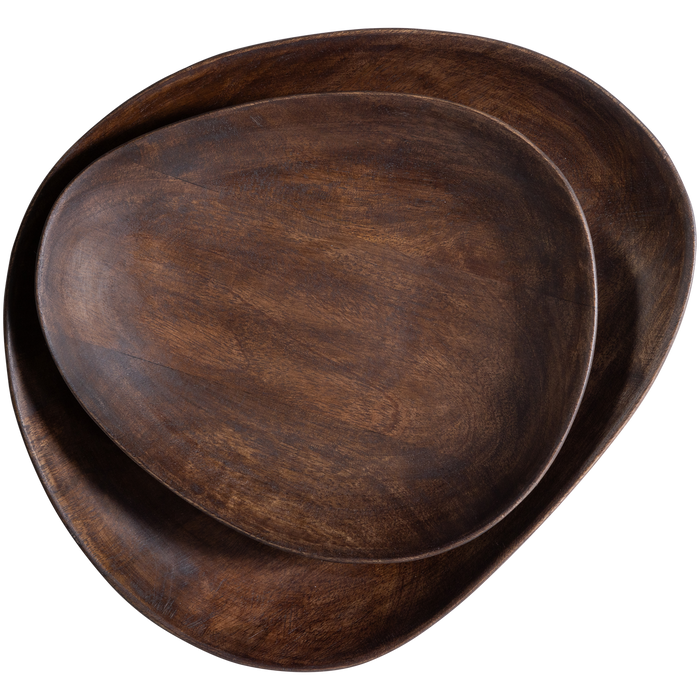 WOOOD Sevran Dienblad - Mango Hout - Set van 2