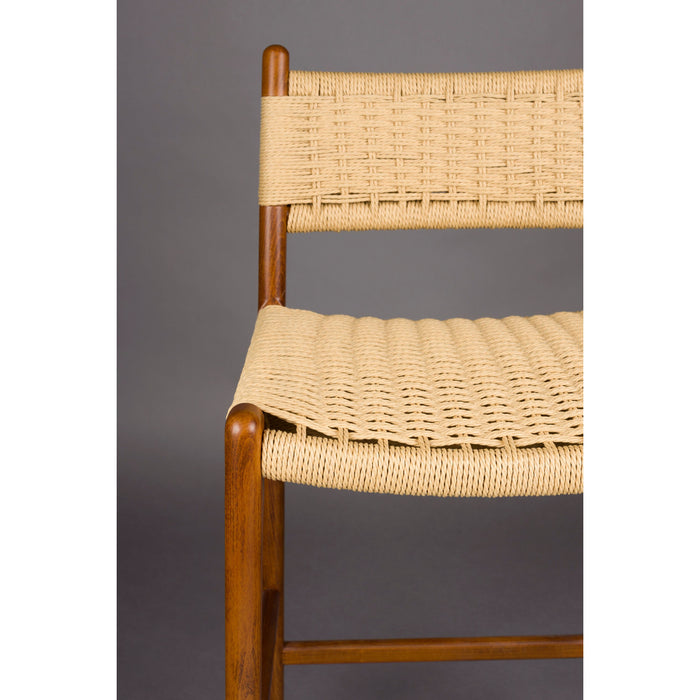 Dutchbone Cecile Counter| Barkruk met Rugleuning Walnoot - Bruin