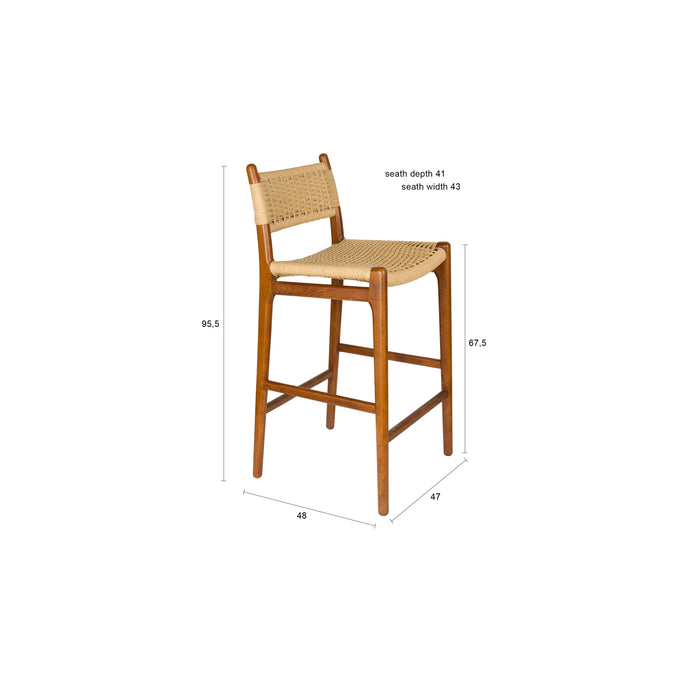 Dutchbone Cecile Counter Stoel Walnoot - Bruin