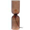 WOOOD Gigi Tafellamp Gehamerd Glas 51xØ15 cm- Bruin