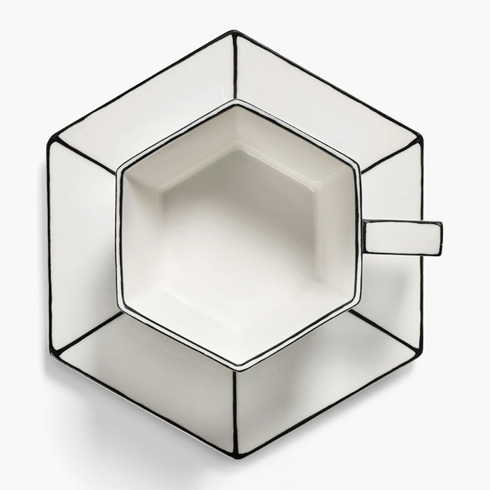 SERAX - Annebet Philips - Carte Blanche Cappuccino Kop & Schotel - Set van 2