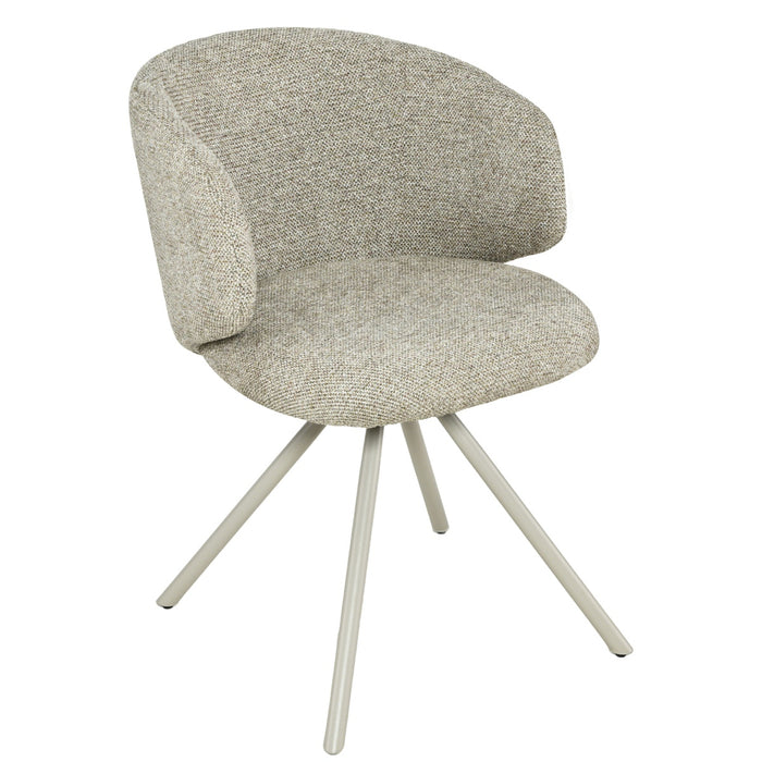 DÉJA Living - Eetkamerstoel - Taupe Stof - Draaibaar - Sueca