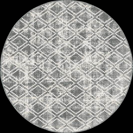 Rond Buitenkleed Frost - Grijs|wit - dubbelzijdig - EVA Interior