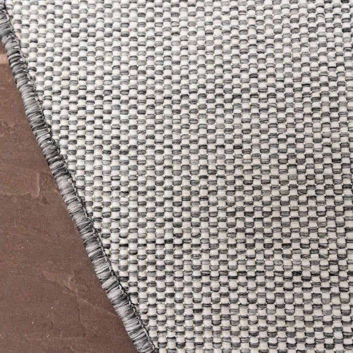 Buitenkleed Ronde hoek - Mono - Grijs|Wit - Dubbelzijdig - EVA Inte...