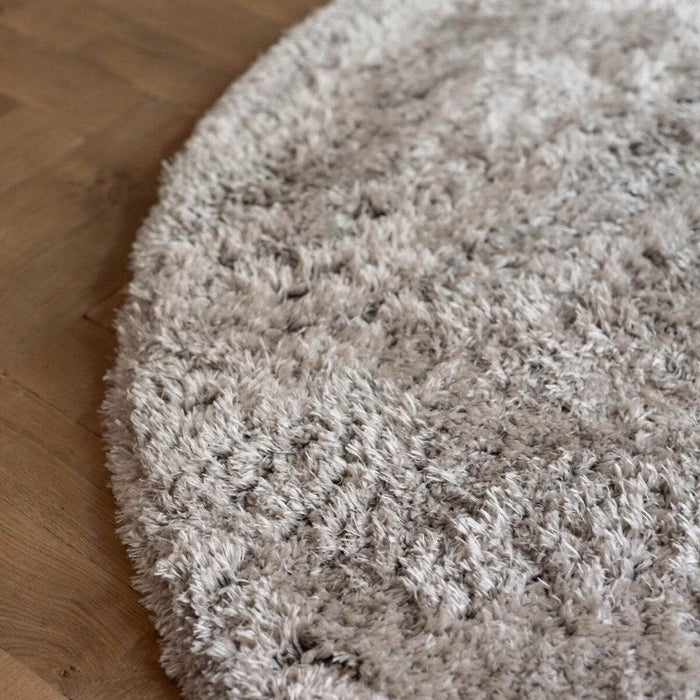 Interieur05 Rond Hoogpolig vloerkleed Fender wit|creme - 200 x 200 cm