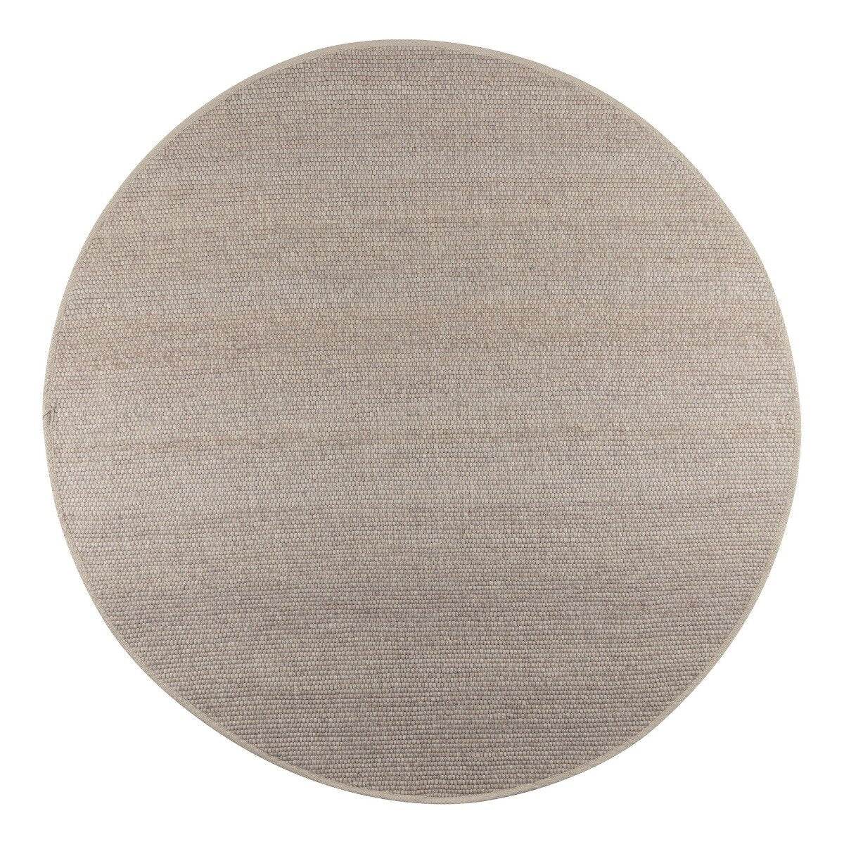 Interieur05 Rond Wollen Vloerkleed Grijs|Beige Vik - 240 x 240 cm