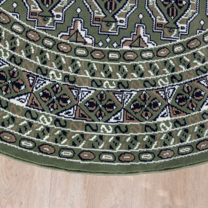 Rond Vintage Vloerkleed Rond Marad Groen Interieur05 - 160 x 160 cm
