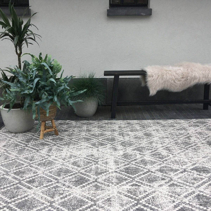 Buiten vloerkleed Frost - Grijs|Wit -  dubbelzijdig - EVA Interior