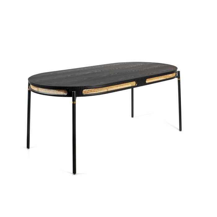 Bold Monkey Don't Stop The Webbing eettafel 180x90 cm  - Zwart