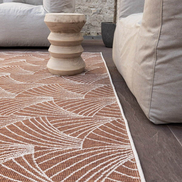 Interieur05 Buitenkleed Deco roest|wit dubbelzijdig - 200 x 290 cm