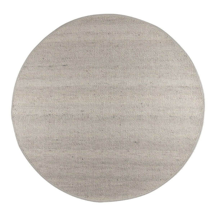 Interieur05 Rond Wollen Vloerkleed Lichtgrijs Vik - 160 x 160 cm