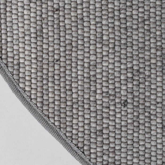 Interieur05 Rond Wollen Vloerkleed Lichtgrijs Vik - 160 x 160 cm